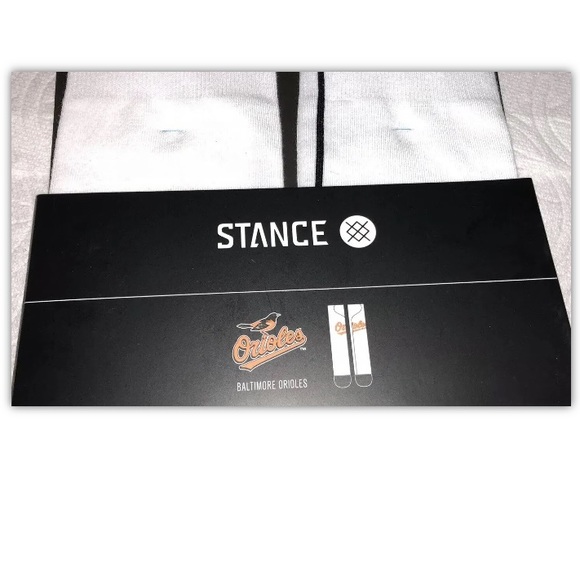 Stance Baltimore Orioles Home Jersey Crew Socks 1Pair Men9-12 White Baseball MLB - Picture 4 of 7